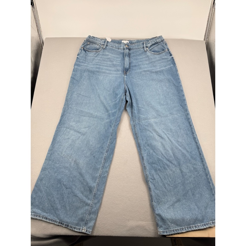 Good American Good Standard Ease Jeans Womens‎ 16 Wide Leg Light Wash Baggy